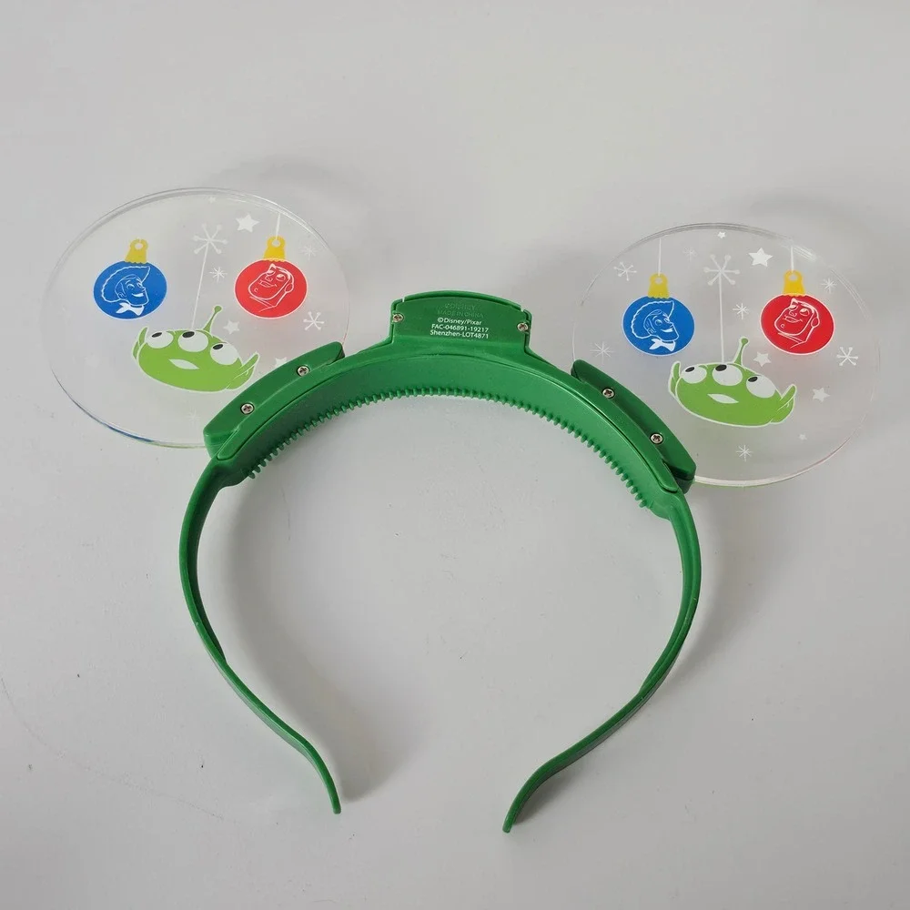 Disney Parks Toy Story Alien Rex Woody Christmas Holiday Light Up‎ Ears Headband